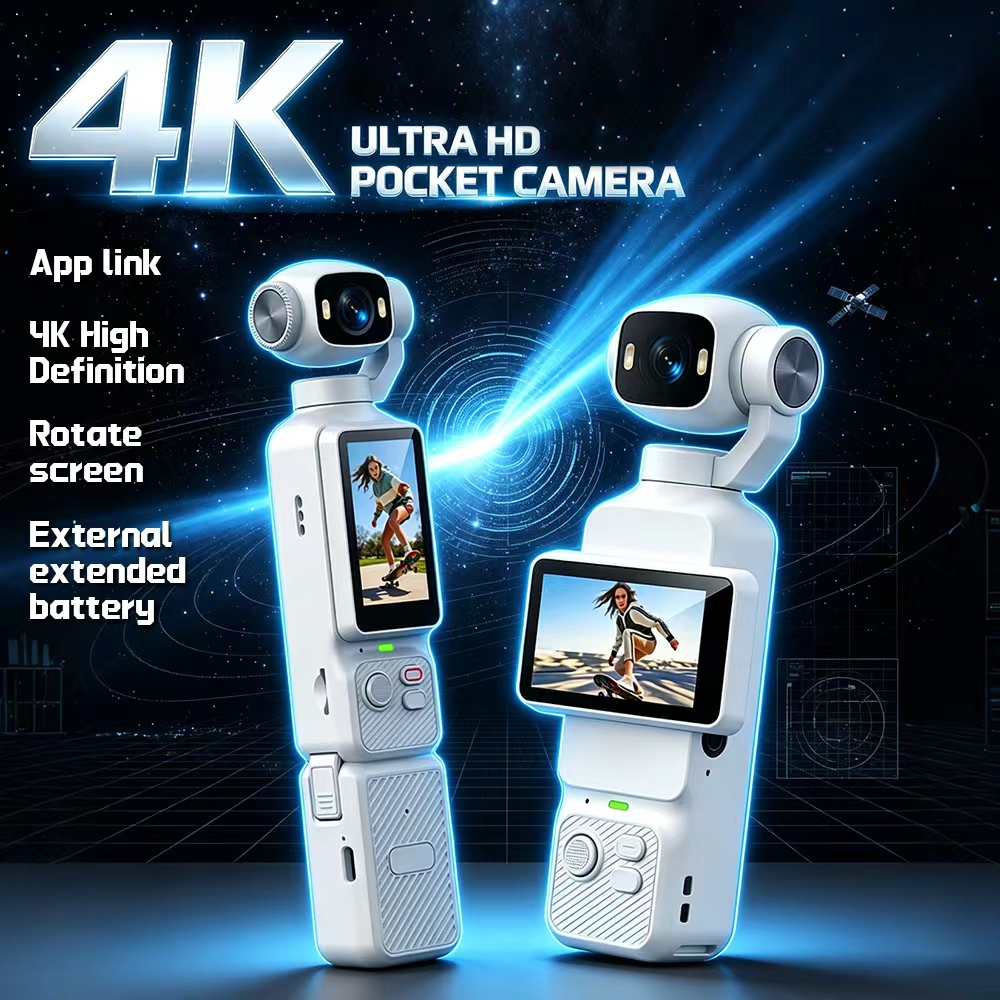 Outdoor Lighting Video - LK-033 4K Pocket Handheld Gimbal Actionkamera