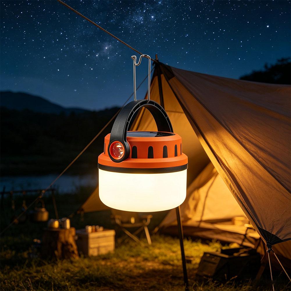Outdoor Lighting Transformer - Neue solarbetriebene Campinglampe, wiederaufladbar, Zeltlampe, multifunktional,