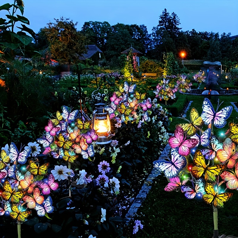 Outdoor Lighting Wire - Solar-LED-Schmetterlings-Gartenleuchten, wasserdicht, bunt, für den Außenbereich,