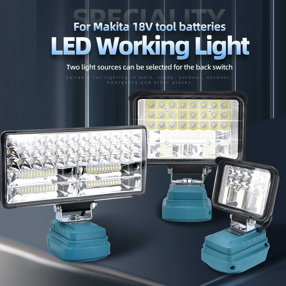 Outdoor Lighting Milwaukee - 18V LED-Arbeitsleuchte für Makita, DeWalt, Milwaukee,