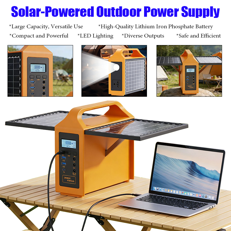 Outdoor Lighting Wire - 150W Tragbare Solarstromstation mit LED-Licht &