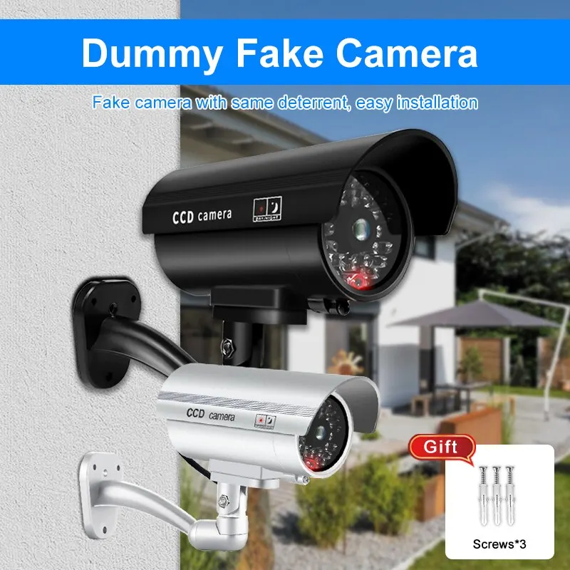 Outdoor Lighting Video - 1 x Dummy-Überwachungskamera, wasserdicht, für den
