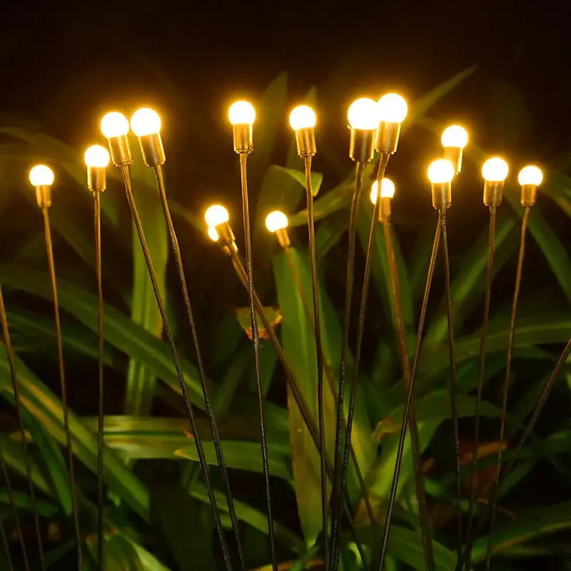 Outdoor Lighting Wire - Solare Außenwegbeleuchtung Wasserdicht 6/8/10 Köpfe LED-Betriebene