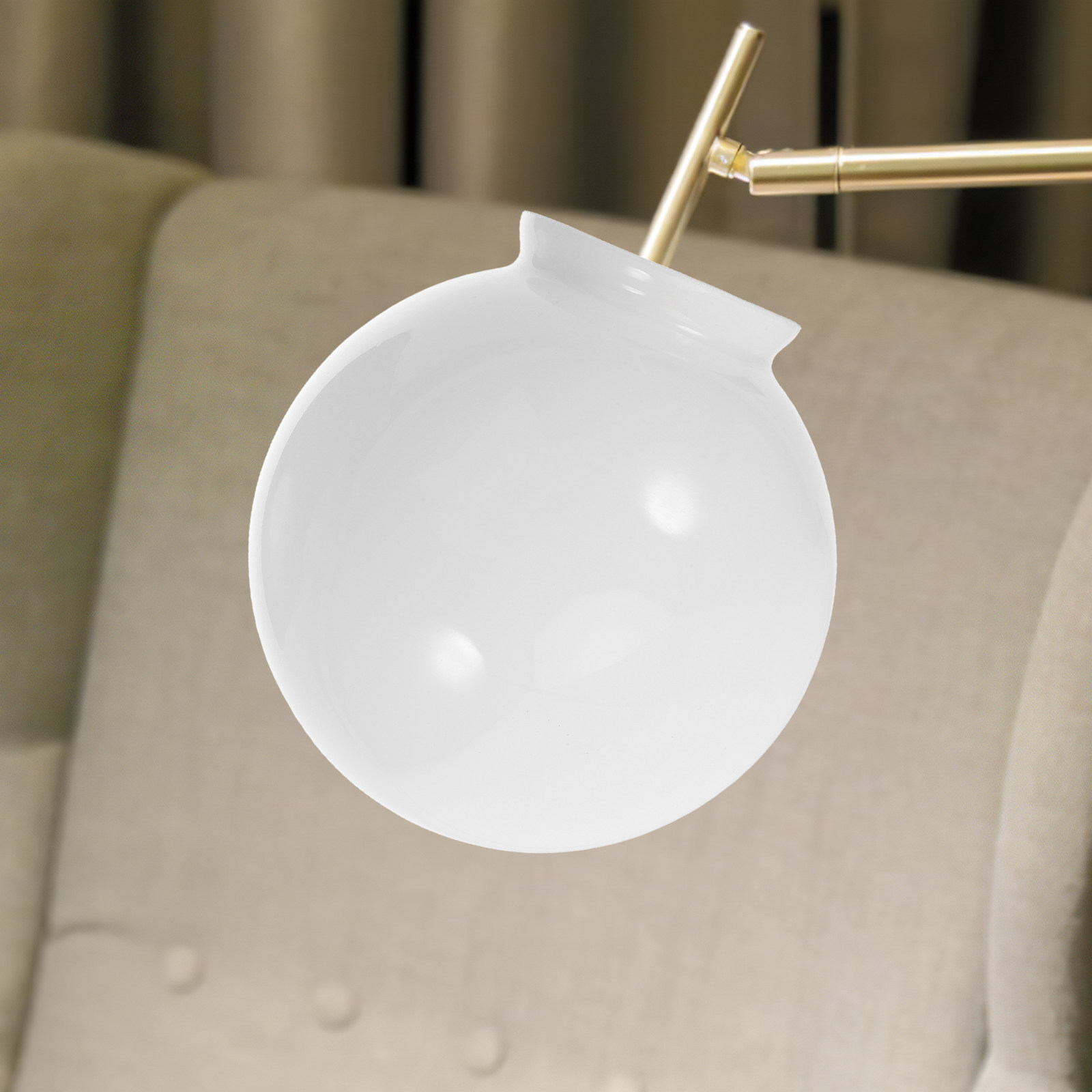 Outdoor Lighting Glass Replacement - Runder Opalweißer Glaslampenschirm Ersatz-Globusabdeckung für Deckenventilator,