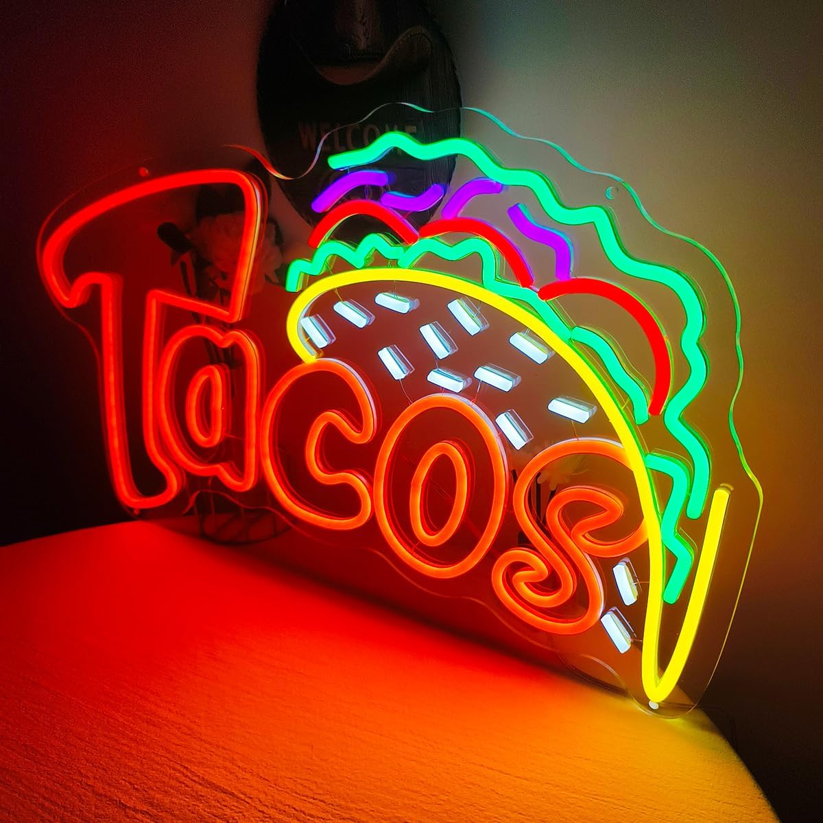 Tacos LED-Neon-Schild USB-Wand – Outdoor Lighting Restaurant Bewertung und Preis