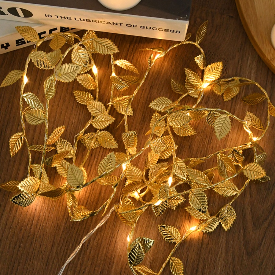 Goldene Blatt-Rattan-Kupferdra – Lighting Wedding Outdoor Bewertung und Preis