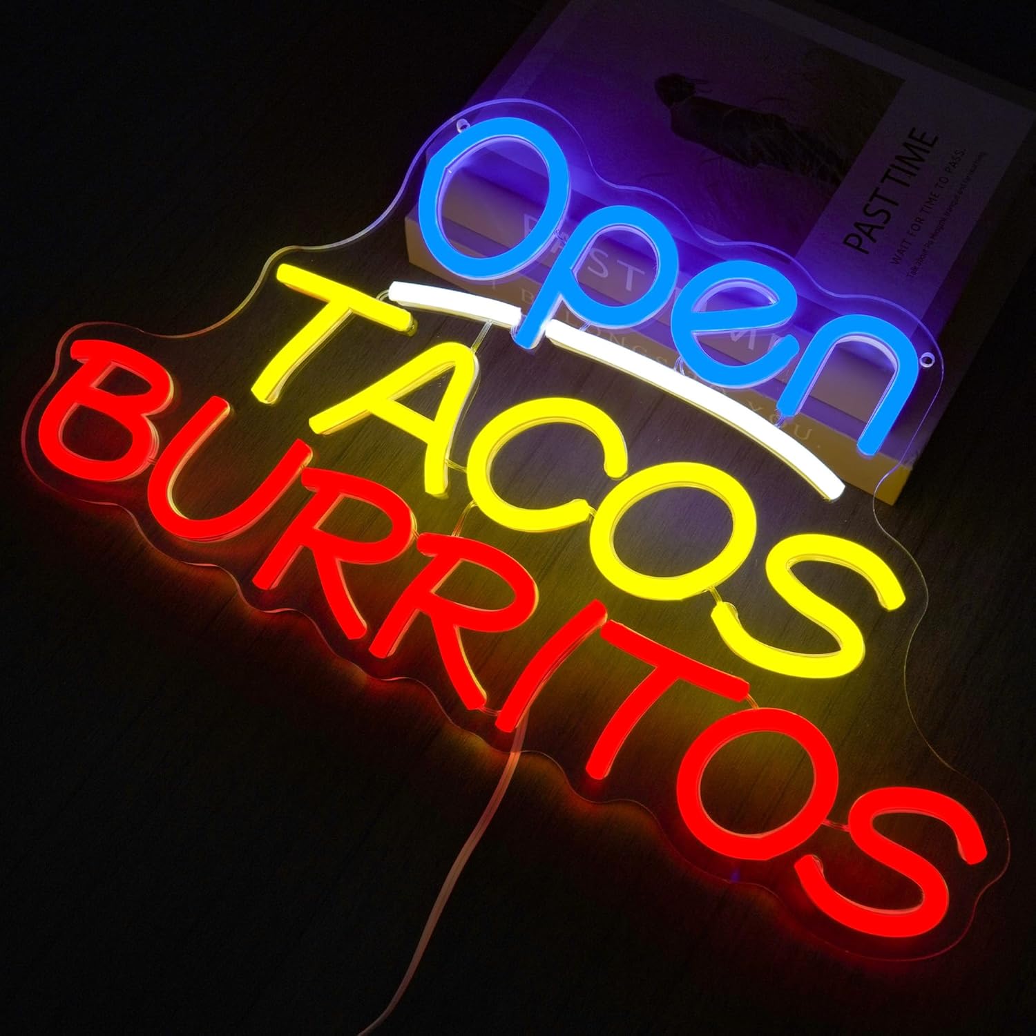 Open Tacos Burritos Neonschild – Outdoor Lighting Restaurant Bewertung und Preis