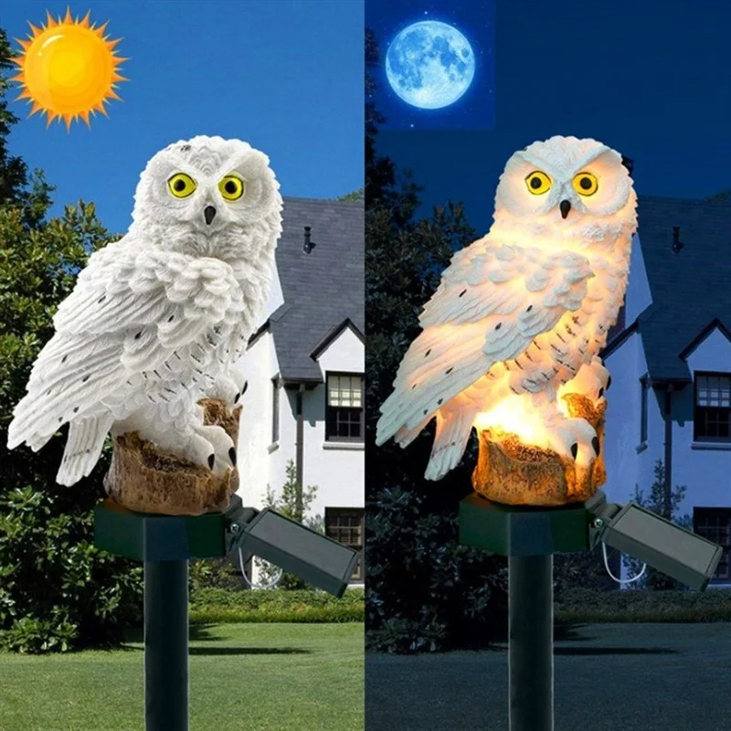 Solar-Eulen-Statue Gartenleuch – Outdoor Lighting Wire Bewertung und Preis