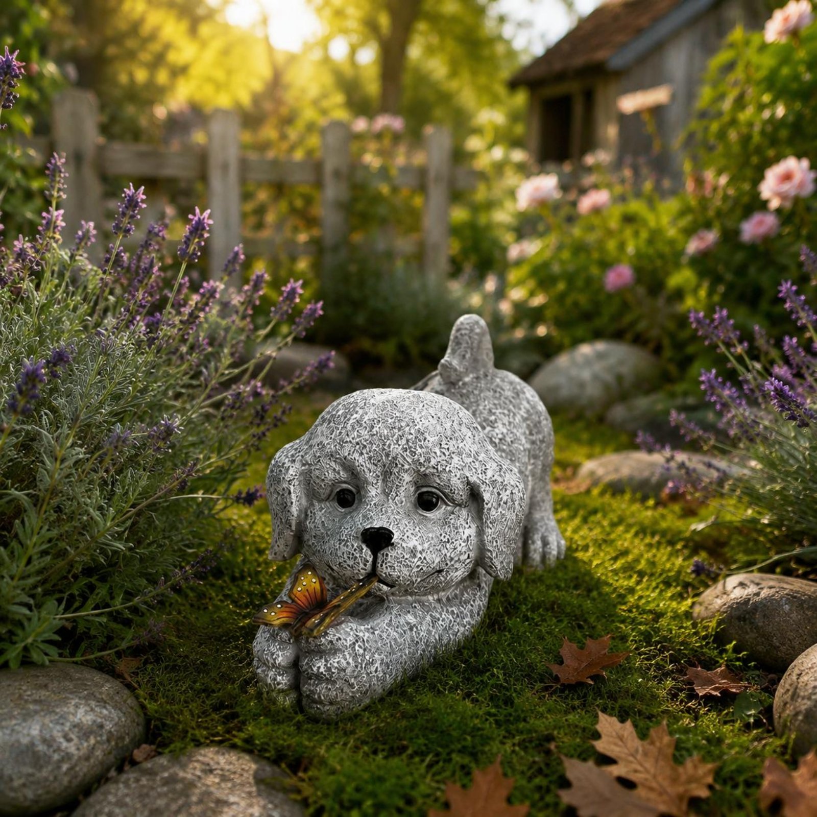 Solar-Hundestatue aus Kunsthar – Outdoor Lighting Wire Bewertung und Preis